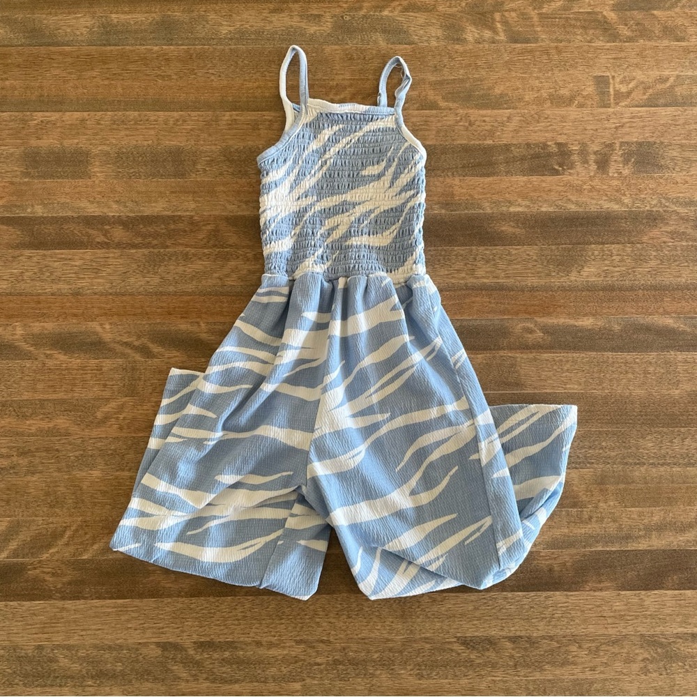 Girls Striped Shirred Romper 4/5T